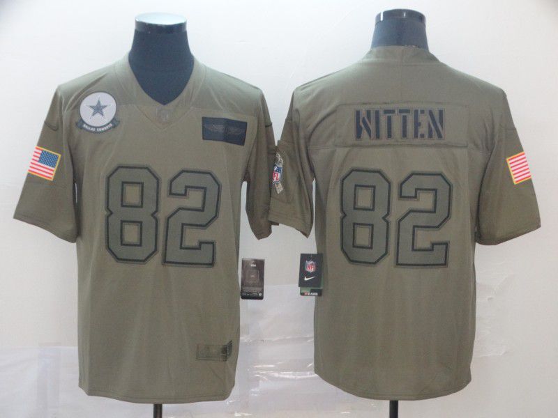 Men Dallas cowboys #82 Witten Nike Camo 2019 Salute to Service Limited NFL Jerseys->dallas cowboys->NFL Jersey